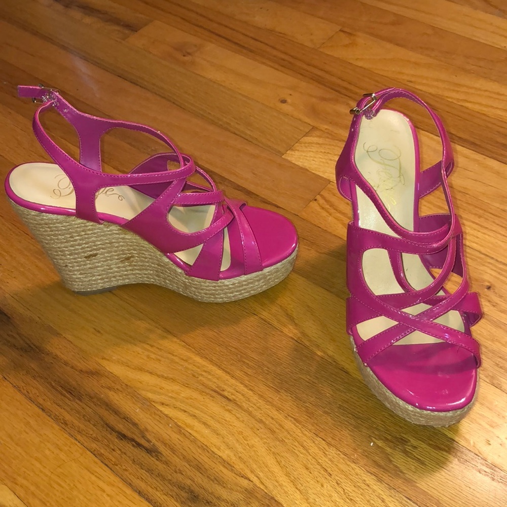Fergie Pink Wedges